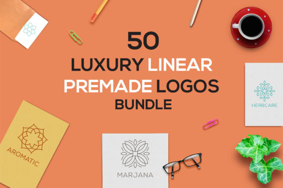 Elevate Your Brand with 50 Luxury Linear Premade Logos