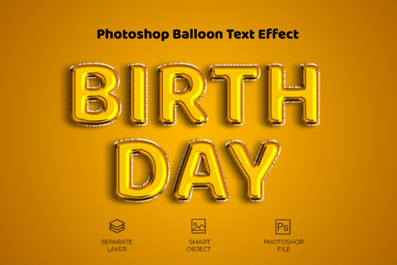Instant Party Vibes: The Birthday Balloon Text Effect Mockup