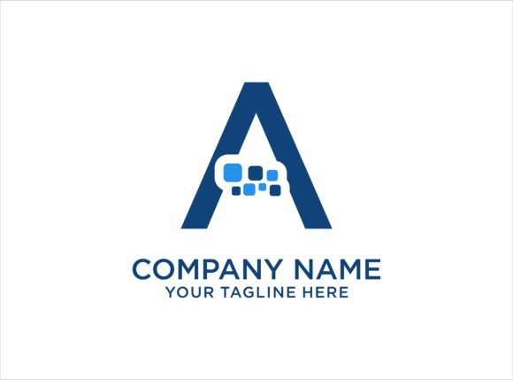 Letter A Digital Logo Design Template: A Modern Symbol for Tech Brands