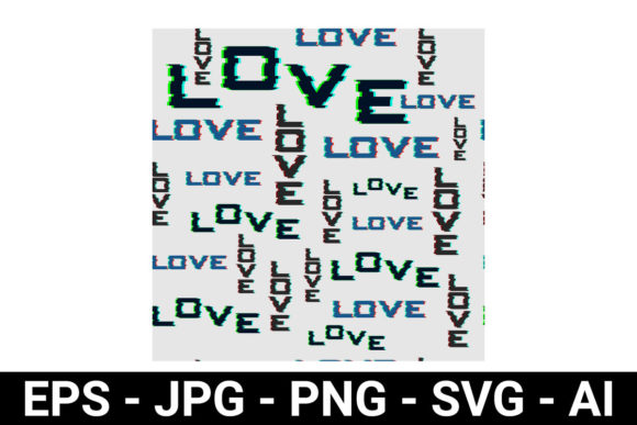 Love Glitch: The Trendy Seamless Pattern for Modern Design