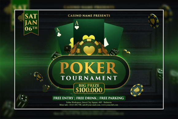 Moder Poker Tournament Poster Template: Your Casino Night Blueprint