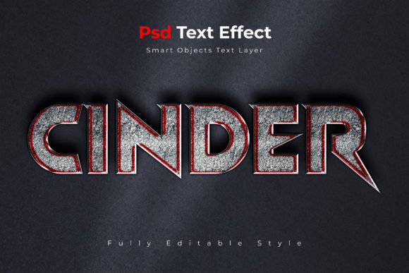Transform Your Text with Cinder Text Styles Effect Mockup